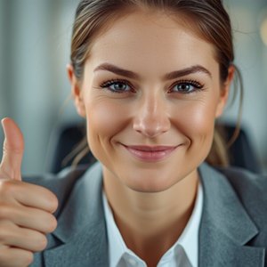 A Shring team member giving a thumbs up: all systems operating normally