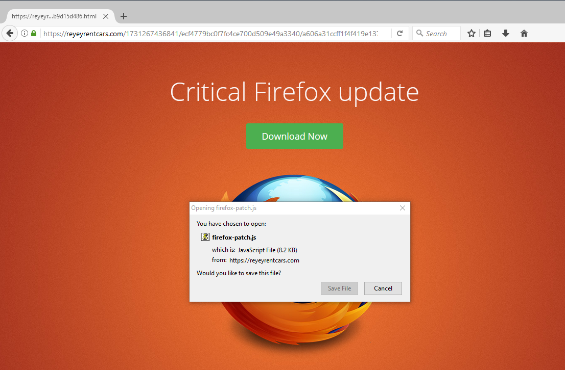 This is NOT a legit Firefox Update!