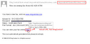 Alert – Fake RingCentral Emails